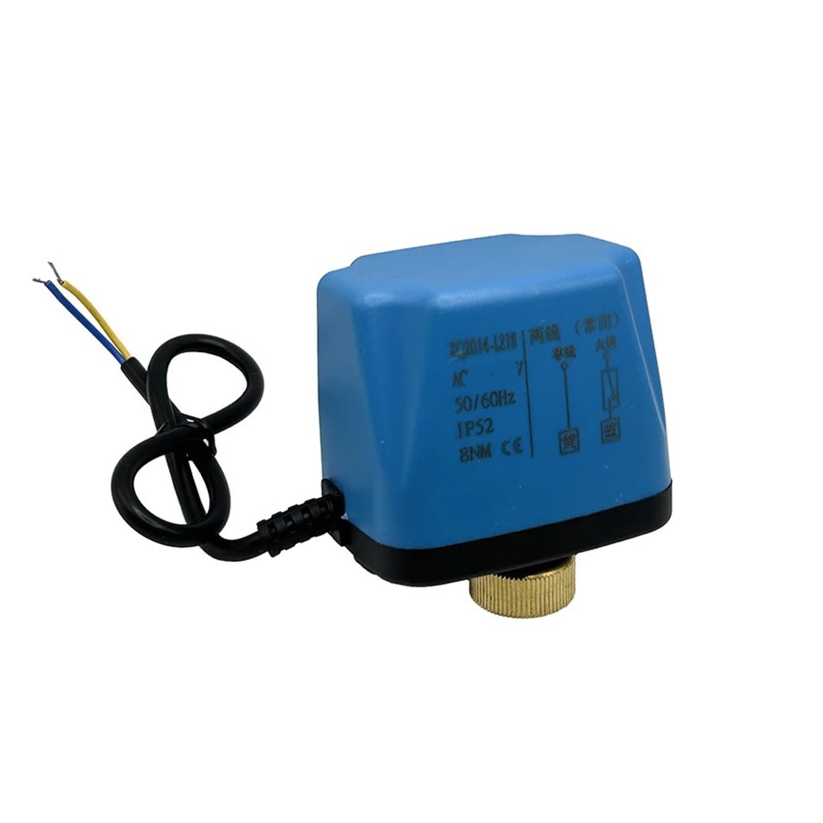 XFMZFUBD DC12V DC24V AC220V ADC9-24V electric ball valve actuator two-wire ball valve motor(220VAC,Normally Open)
