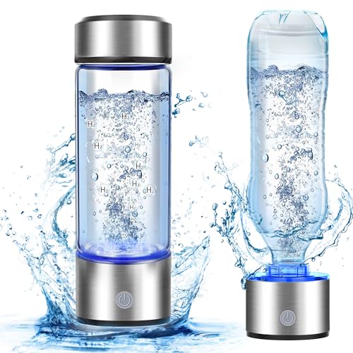 Hydrogen Water Bottle, 2800PPB in 3Min, SPE PEM Tech, Portable 16OZ, Rechargeable Hydrogen Water...