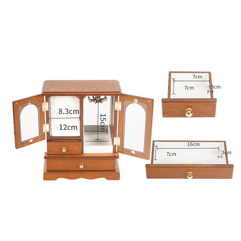 Pudełko na biżuterię organizer pudełko na biżuterię pudełko do przechowywania biżuterii retro lite drewno pudełko na biżuterię gospodarstwo domowe duża pojemność drewniane pudełko do