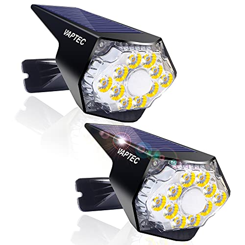 Solar Motion Lights Outdoor, IP67 Waterproof Security Lights Motion Outdoor, LED Solar Outdoor Lights for House, Solar Fence Lights with Wide Angle, 120° Adjustable for Front Door Garden Patio Garage