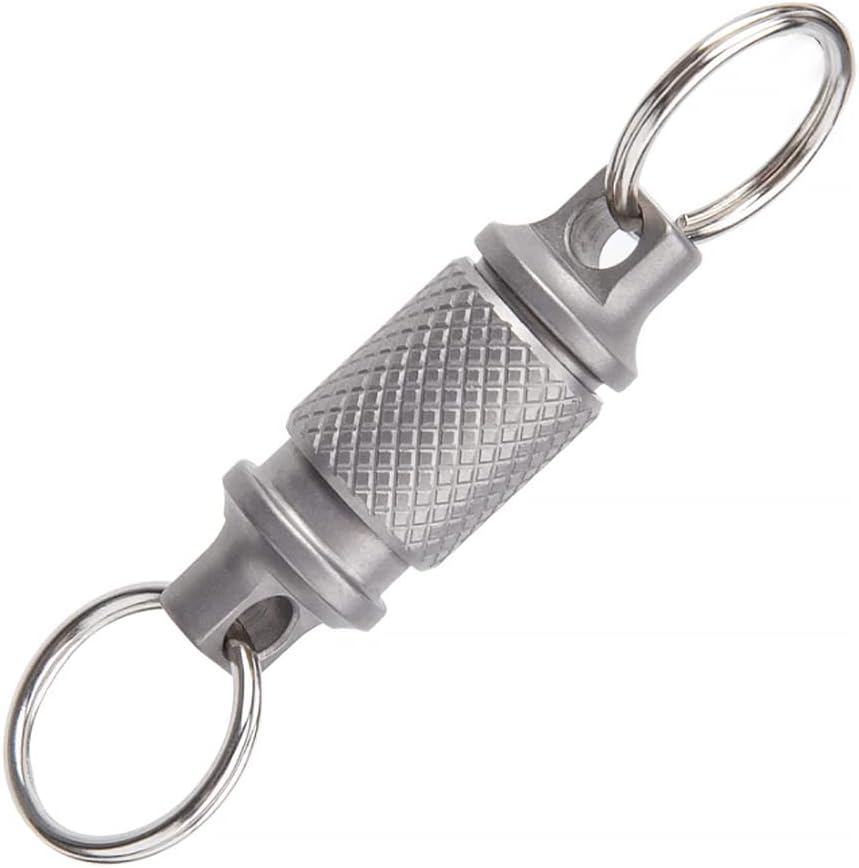 Titanium Alloy Key Chain, Detachable Quick Release Key Ring, Heavy Duty Car Keychain Holder Clip, 360 Degree Rotation Buckle Pull Apart Auto Pendant Keyring Universal for Men Women
