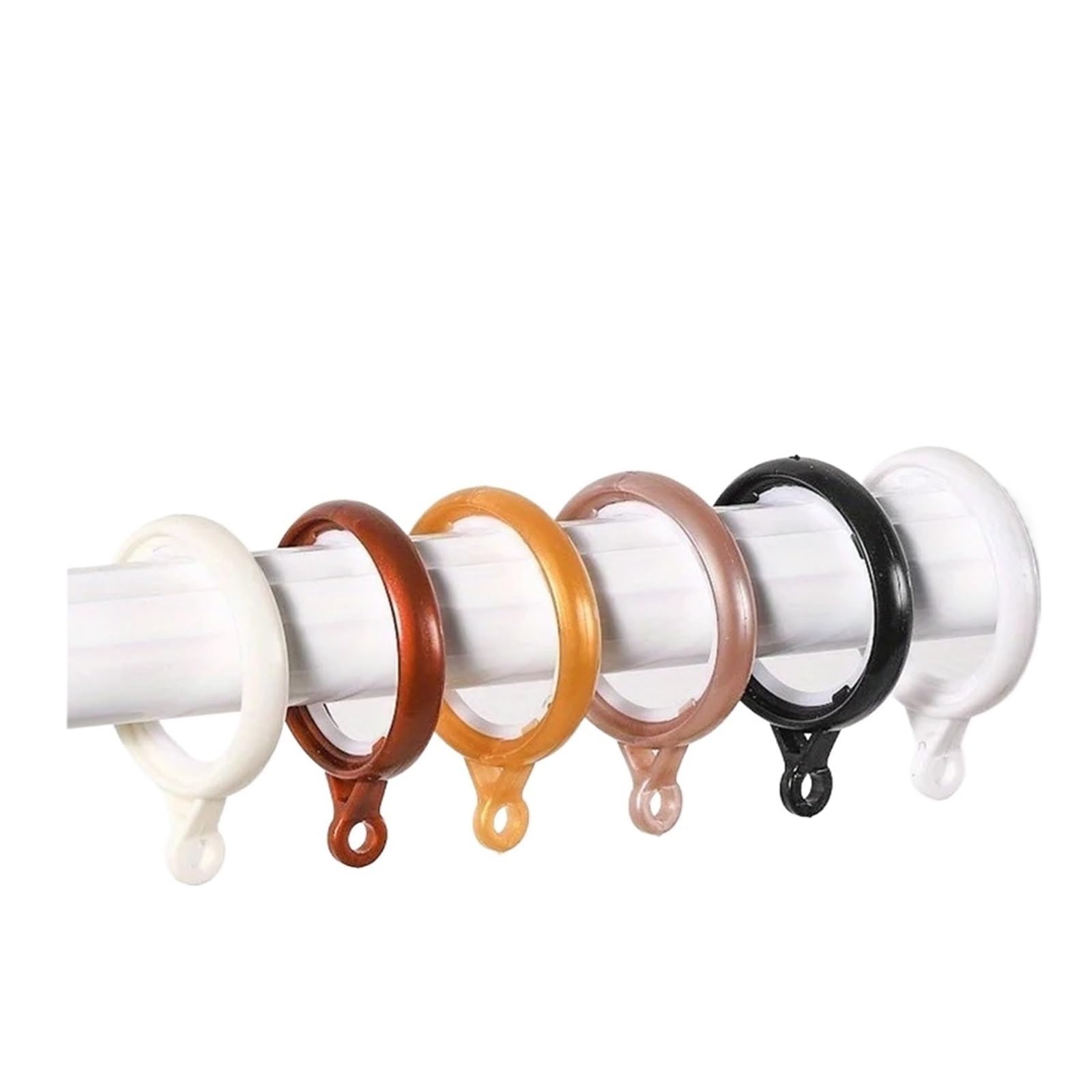 Curtain Grommets 200Pcs Classic Style PP Curtain Rings With Eyelet Durable, Rust Resistant, Solid Construction For Rods for Curtains Drape(Black)