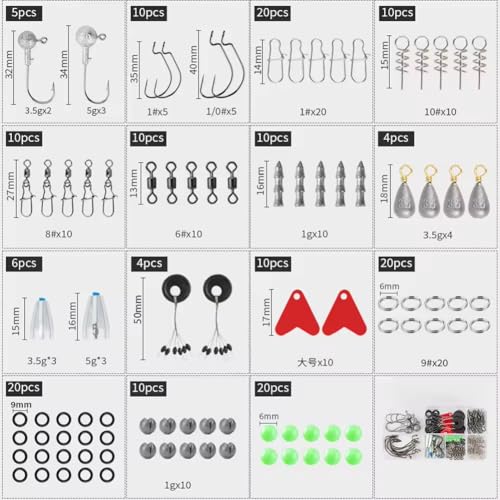 Kit de Pesca Outdoor 170 Piezas con Caja de Almacenaje miniatura 2