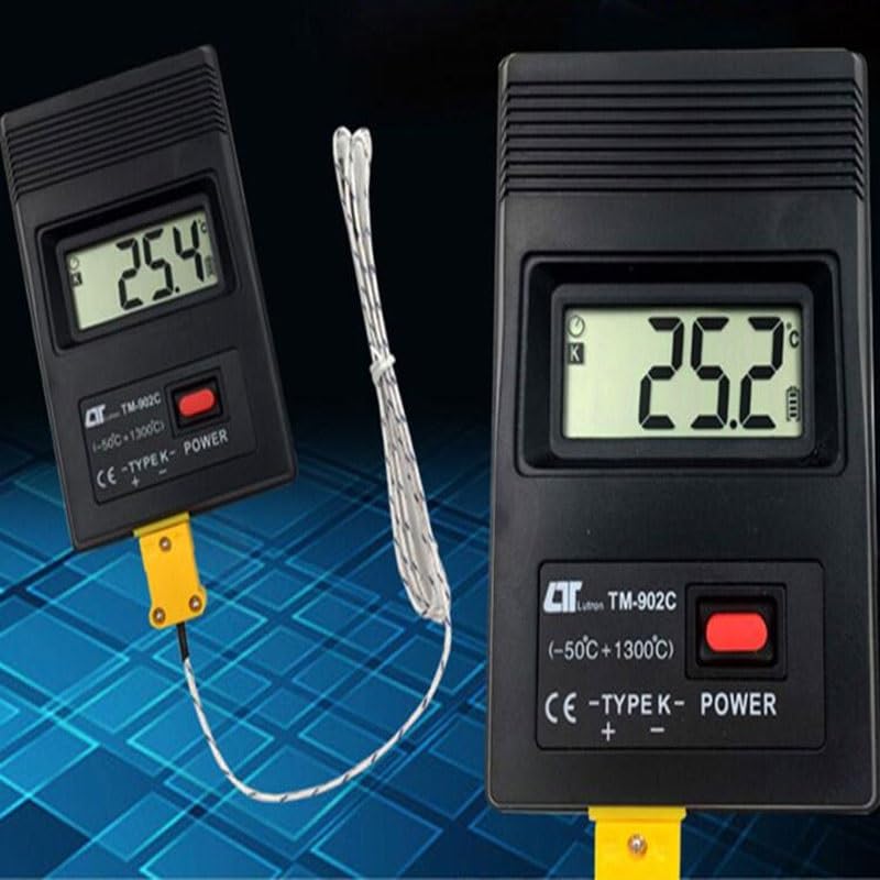 ABS Electronic Thermometer Rapid Thermocouple Portable Embedded Wire Key Press