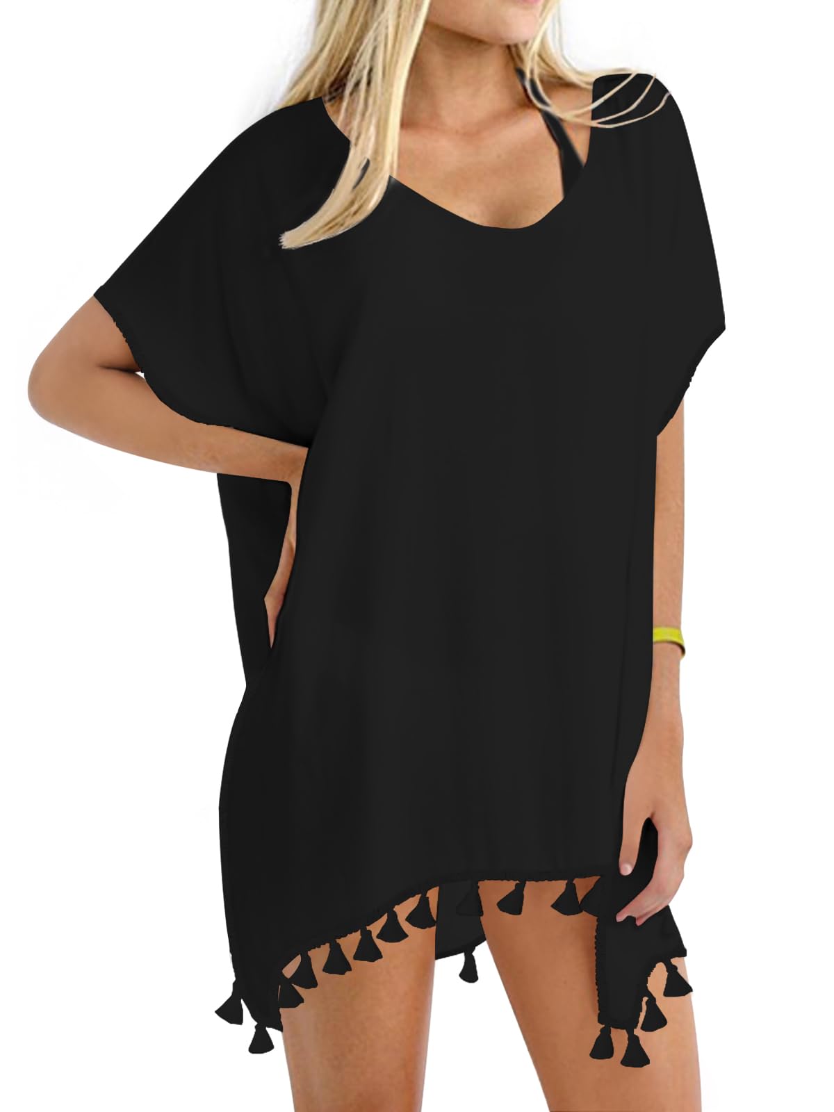  MLXSJ Women's Chiffon Tassel Swimsuit Coverup for Summer Beach Days
| MLXSJ Women's Tassel Swimsuit Coverup Bathing Sui