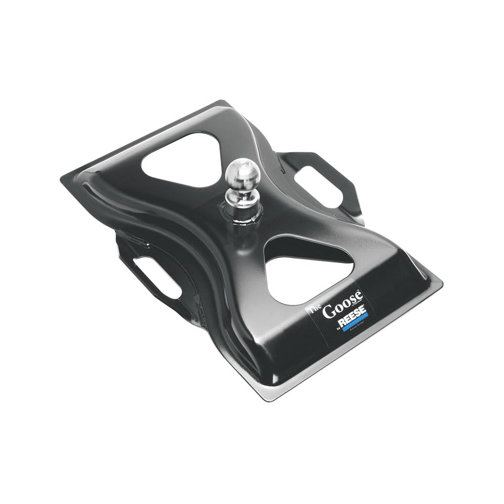REESE 58079 Gooseneck Plate for Fifth Wheel Rails (Requires Rails & Installation Kit #30035), 25,000 lbs. Capacity Gross Vehicle Towing Weight, 2-5/16 Inch Zinc Plated Ball