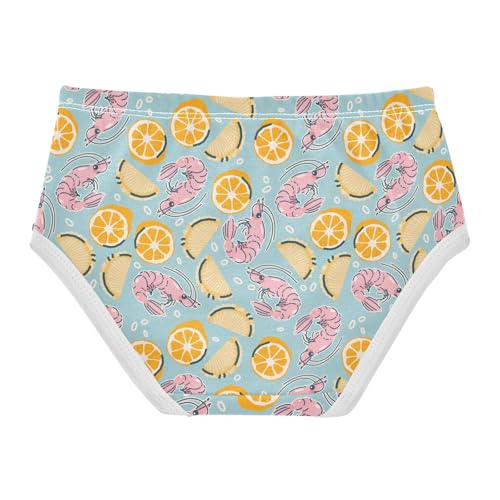 Girls' Underwear Shrimp Lemon Cotton Stretch Comfort Toddler Panties2