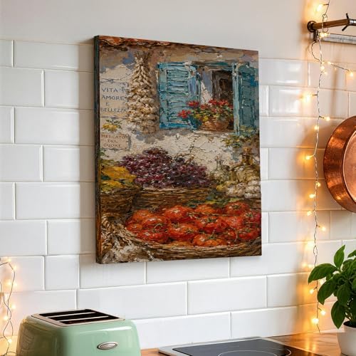 Toile murale citrons et tomates 40cm déco méditerranéenne - 6