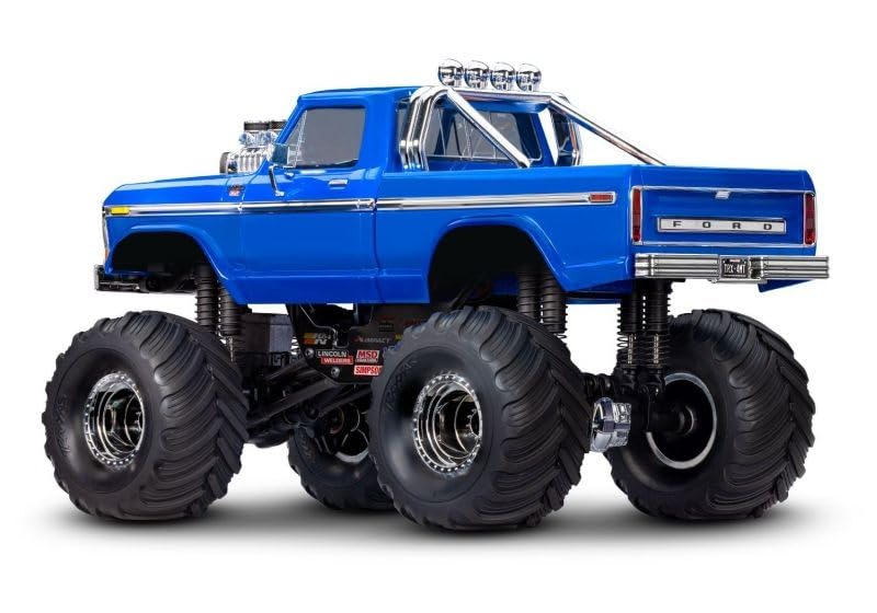 TRAXXAS SLVR TRX-4MT Ford F150 4x4 azul 1/18 MT RTR Brushed con batería y cargador USB