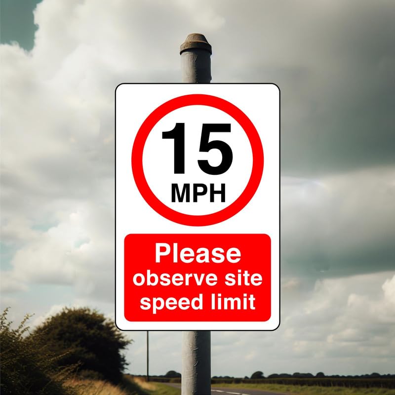 Amazon.com: 15mph please observe site speed limit safety sign- 1.2