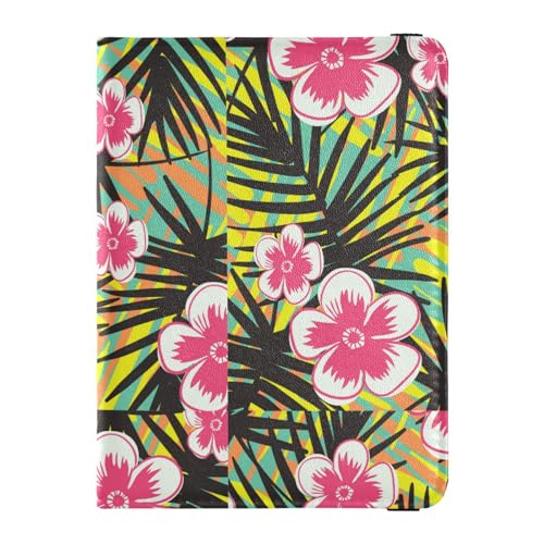 Custodia per passaporto per donne e uomini per da viaggio con blocco RFID motivo floreale tropicale Motivo Taglia unica Casual