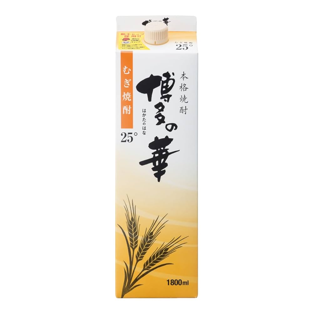 25度福岡麦焼酎1.8Lx6本 新品未開封品 Amazon.co.jp: 乙 博多の華 麦25°パック／福徳長 1.8L × 6本