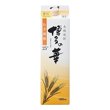 【希少品】博多の華 古酒 限定品 麦焼酎 焼酎 Amazon.co.jp: 乙 博多の華 麦25°パック／福徳長 1.8L × 6本