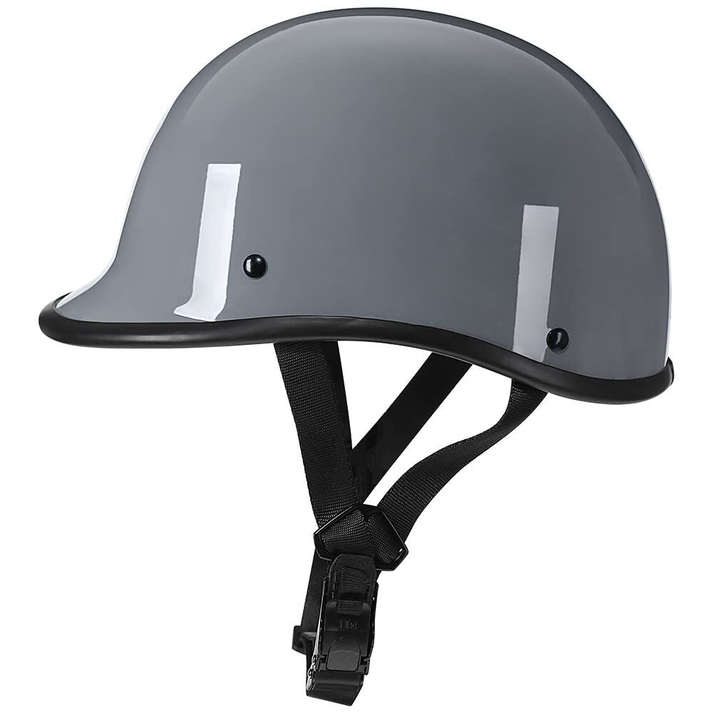 Woljay Motorcycle Half Helmet Cap Vintage Shell Open Face Helmets - DOT Approved
