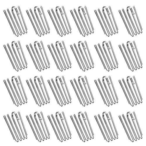 Natuce 24PCS Gancho Cortina, Metal 4 dientes Pinch Pleat Cortinas Cortina Ganchos, Ganchos de Cortina