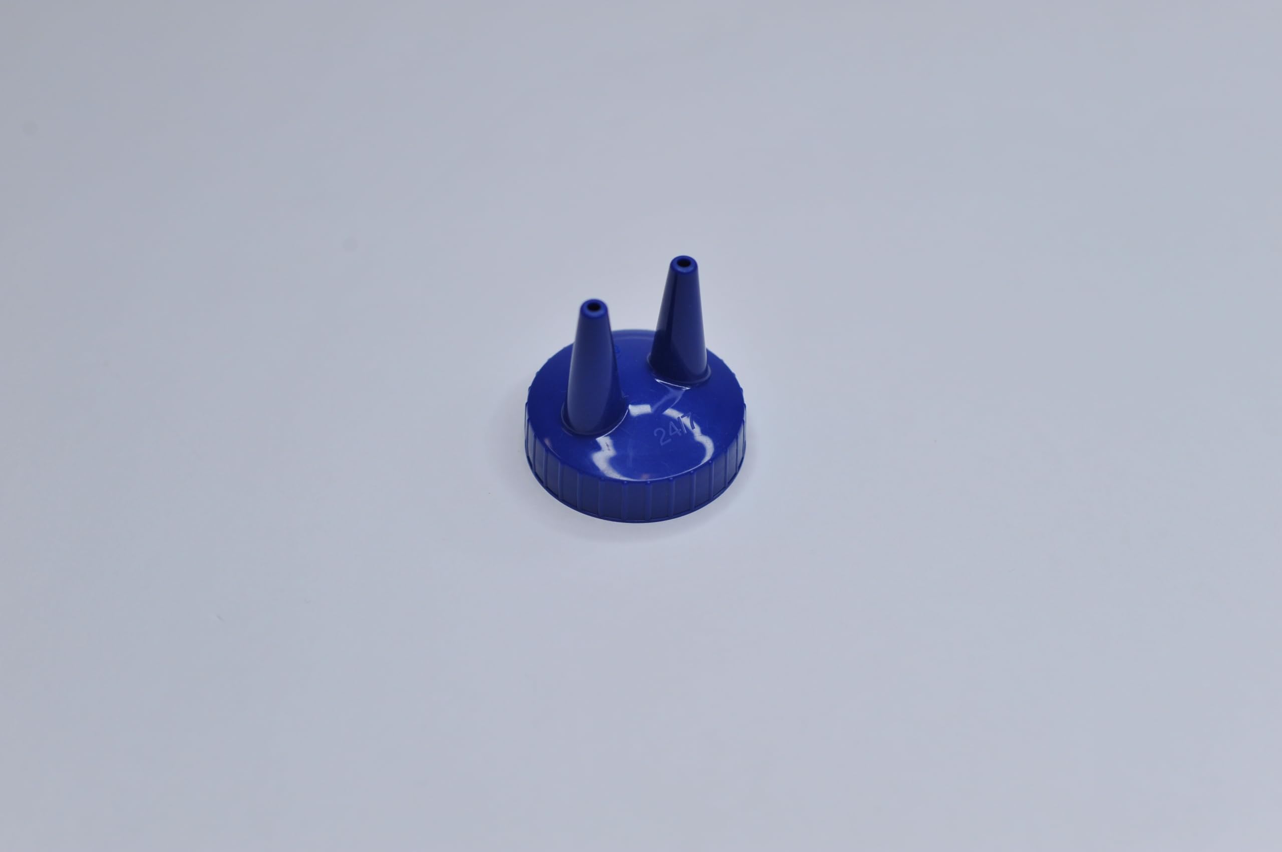 Twenty Four 7, Double Tip Blue Plastic Bottle Cap for 12 oz Squeeze Bottle, Squeeze Bottle not included
