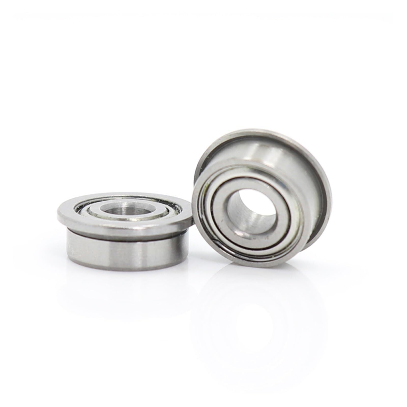 Gqnblvhzupdm One Color Industrial Shaft Bearings, Mf104zz Flange Bearing 4X10x4 Mm Abec-1 (10 Pcs) Miniature Flanged Mf104 Z Zz Ball Bearings