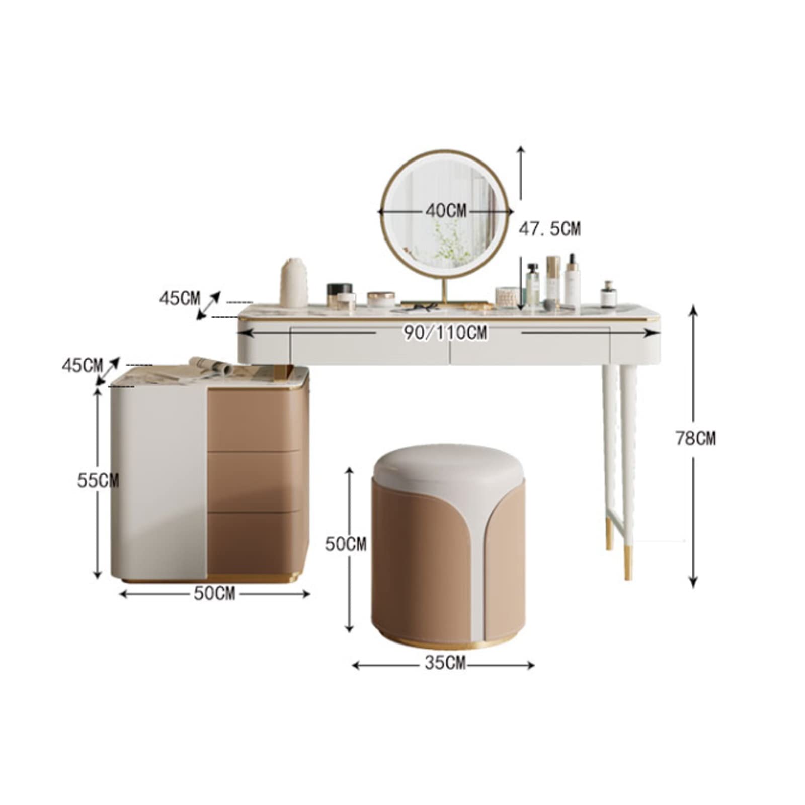 Bureau MAJA 130 cm kasjmier met lade en kast | Leen Bakker Bureau MAJA 130 cm kasjmier met lade en kast | Leen Bakker