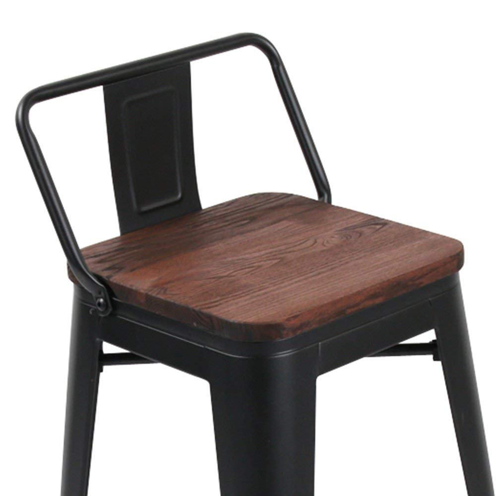 Buy HAOBO Home 24" Low Back Metal Counter Stool Height Bar Stools with