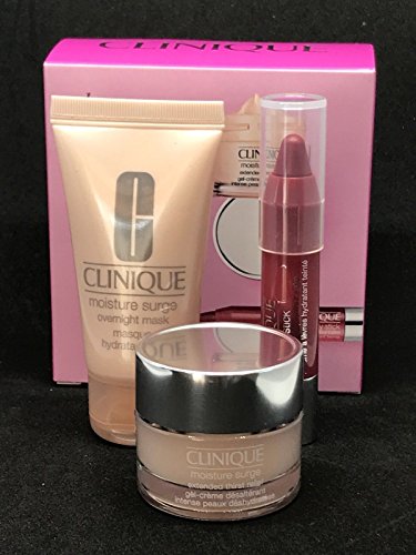 Clinique Hydration Au Top Dewy You Set: Moisture Surge Extended Thirst Relief + Moisture Surge Overnight Mask + Super Strawberry Chubby Stick