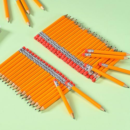 Veemoon 72 lápices cortos Hb con goma para escribir miniatura 5