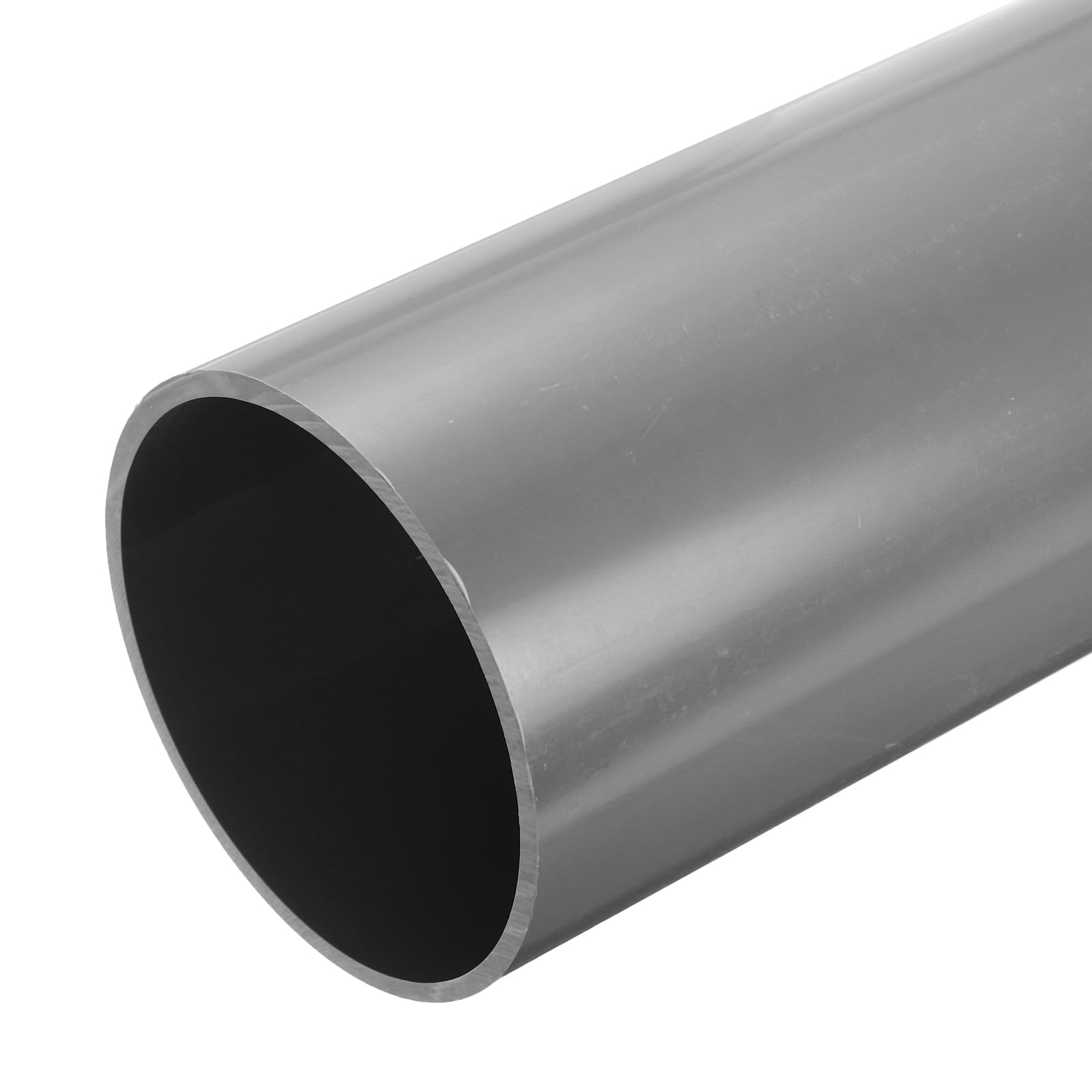 MECCANIXITY 4.33 Inch PVC Rigid Tube Round Pipe 101.6mm ID 110mm OD 12" High Impact for Water Pipe, Aquarium, Fish Tank, Greenhouse Garden, Grey