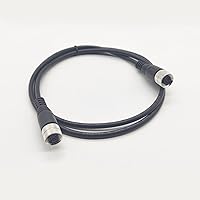 Vista 4 de Cable conector hembra a hembra M12 de 5 pines, un código de cable de moldeo recto hembra a hembra de sensor de aviación Cable eléctrico de PVC 125V