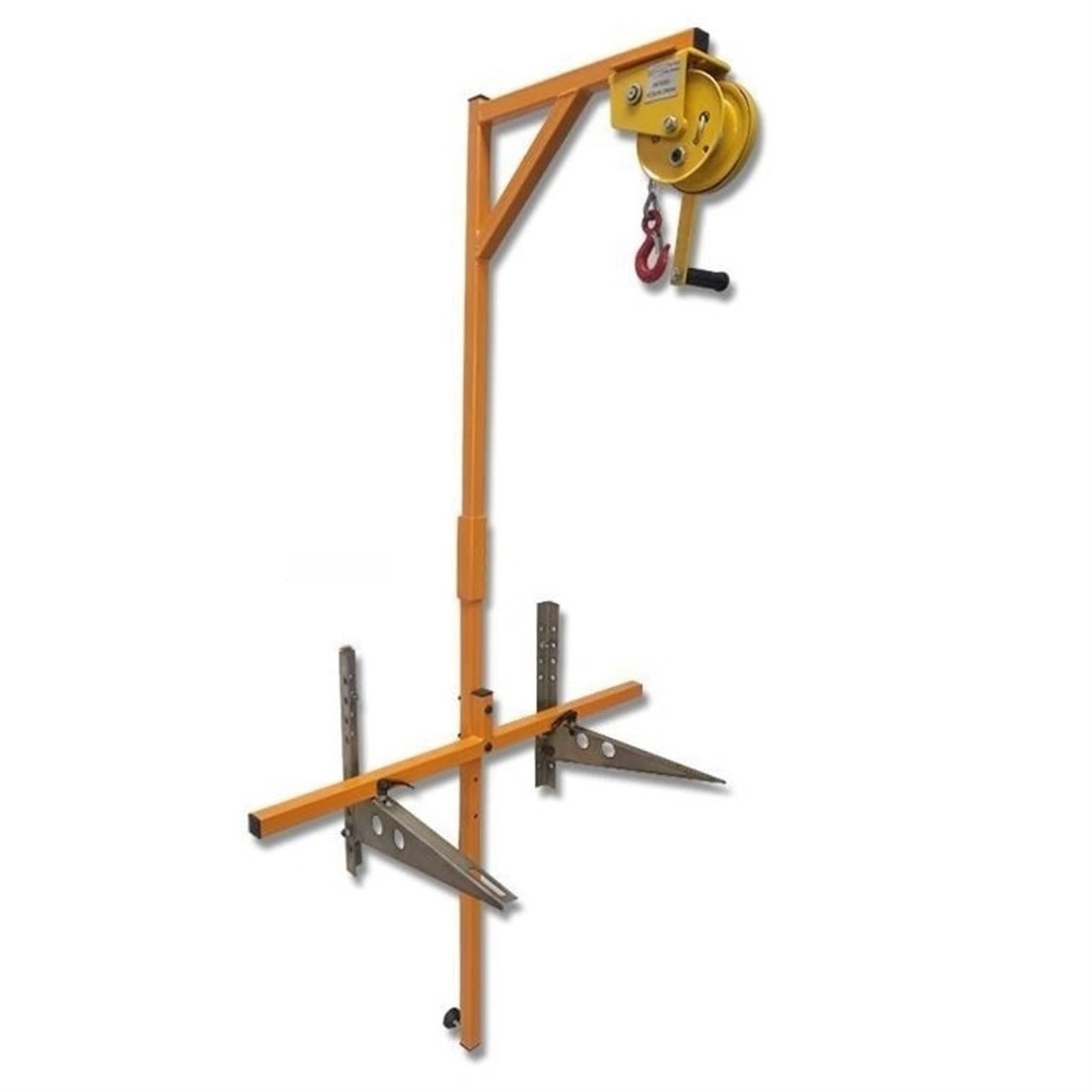 Mshgsku 5Hp Brackets+20M Winch Self-Locking Winch Bracket For Secure Air Conditioner External Unit Installation, High-Altitude Lifting Solution