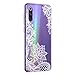 Oihxse Mandala Motif Case Compatible pour Xiaomi Redmi Note 8 Pro Coque Transparente Silicone TPU Souple Protection Etui Ultra Slim Mehndi Floral Datura Dentelle Housse Bumper (A8)