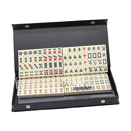Juego de Mahjong, 144 fichas miniatura, dados incluidos miniatura 5