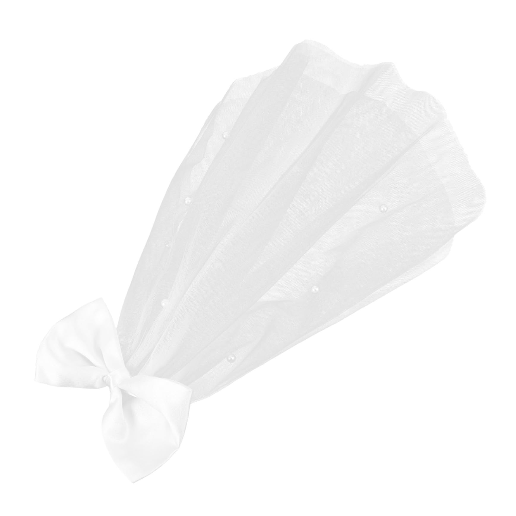 Yardwe Pet Bow Veil for Dogs Elegant Wedding Hair Decoration Soft Gauze Material for Pet Weddings Parties and Birthdays Stylish Pet Accessory for Special Occasions