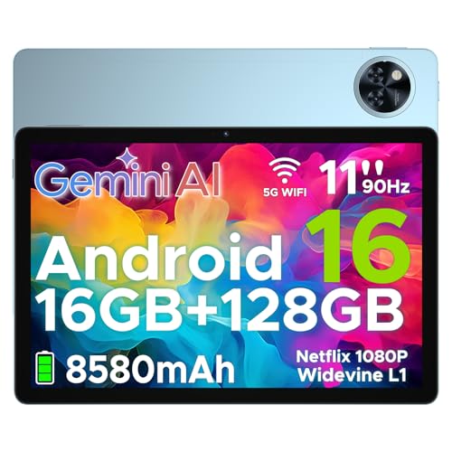 【13MP +5MP + Doppi Altoparlanti Di Alta Qualità】Scatta come un professionista col Doogee tablet android 16, la doppia fotocamera posteriore (13MP + 5MP) cattura dettagli nitidissimi e grandangoli spettacolari. Gli high-quality dual speakers regalano un audio stereo cristallino e potente, perfetto per film e musica. Su un vivido tablet 11 pollici con Android 16, ogni immagine brilla e l’audio ti avvolge.