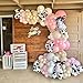 136Pcs Cow Party Decorations Pink Cow Balloon Garland Arch Kit with White Pink Cow Print Balloons Large Cow Head Mylar Balloon for Cowgirl Baby Shower Farm Animals Cow Print Birthday Party Supplies
