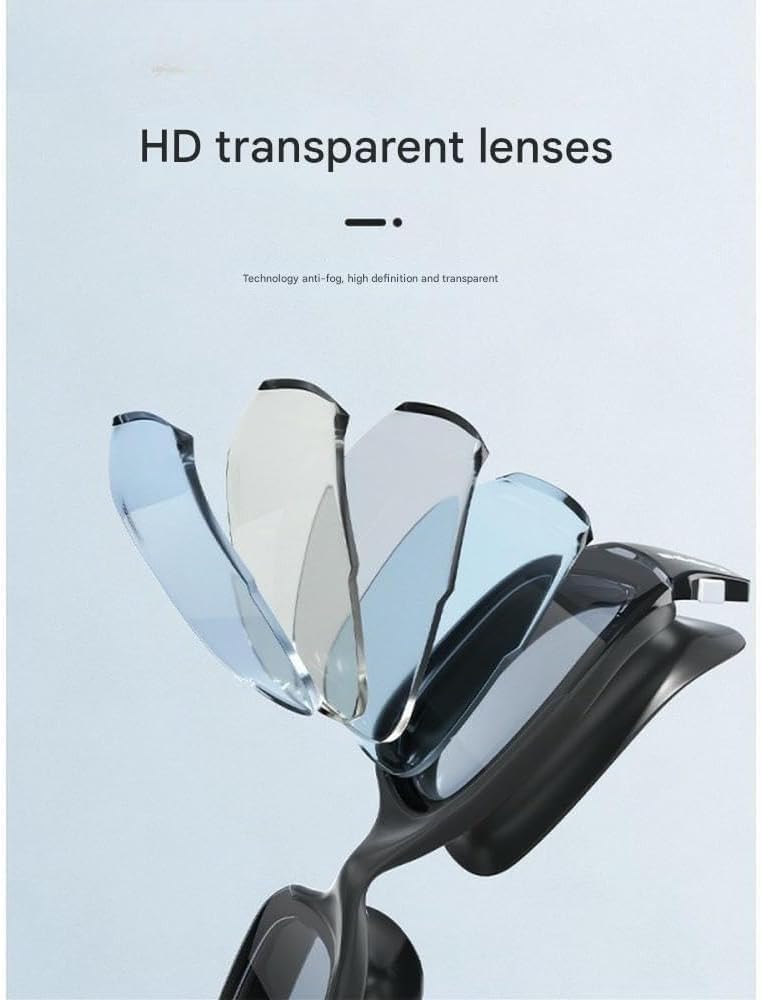 Antibeschlag-Schwimmbrille Für Erwachsene Männer Und Frauen, Breiter Rahmen, Mit Uv-Schutz, Black (400 Degrees), A