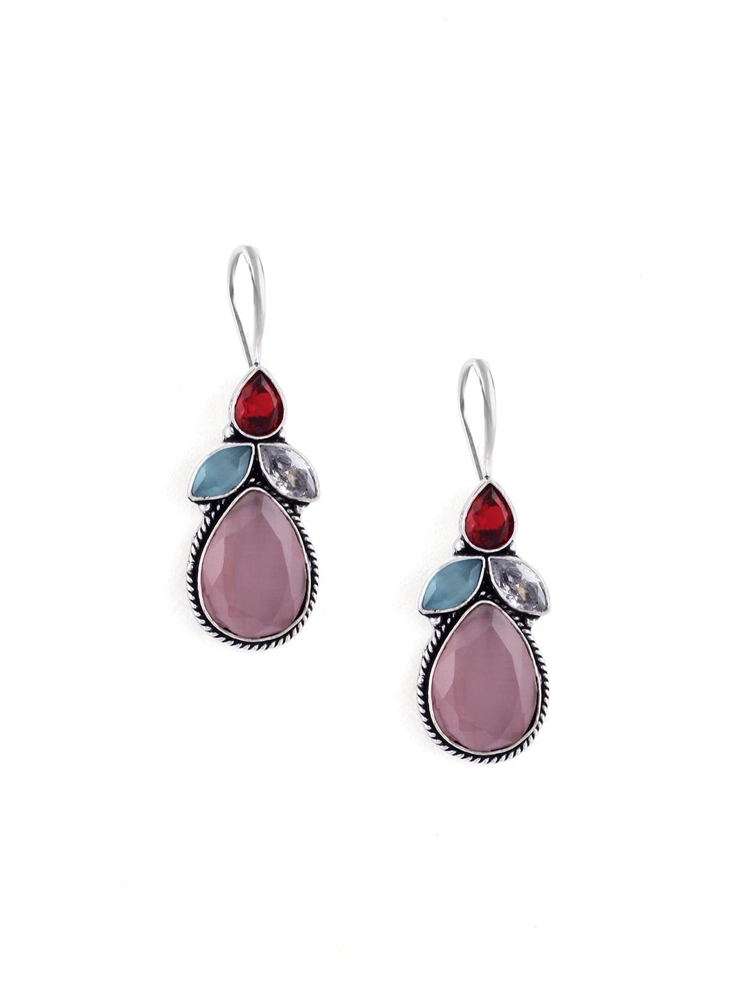 El Regalo Multi Colored Ethnic Stone Studded Oxidized 925 Silver Plated Earrings - Womens (B09STCTDZK) Amazon Price History, Amazon Price Tracker