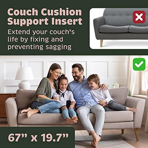 Ben'shome® Upgraded Couch Cushion Support [58"-67"] - Sofa Cushion Support For Sagging Seat, Strong Couch Supports For Sagging Cushions, Couch Support To Fix Your Living Room Sofa | 0.4" Thick #TOP3