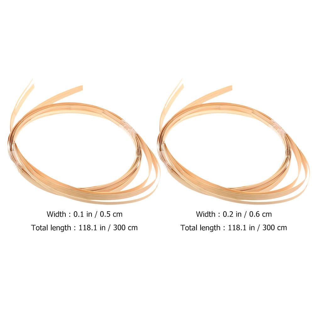 KALLORY 2 Material Rattan Basket Weaving Material Wicker Repair Kit Wide Strips Flat Coil Home Reeds Hand Decor Furniture DIY Reeds Supplies Mayo