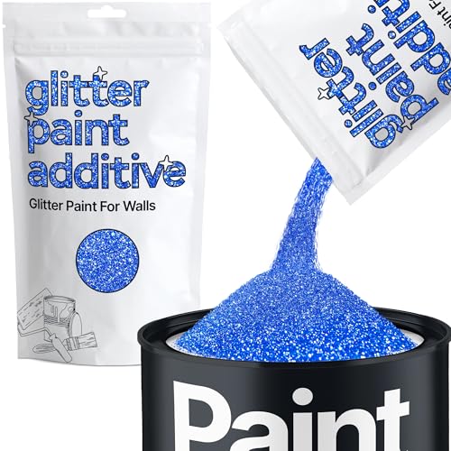 Hemway Glitzeradditiv, Zusatz für Dispersionsfarben auf Wasserbasis, 110 g, blau