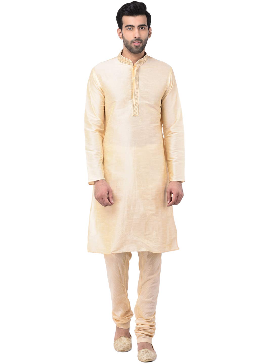 SG LEMAN Solid Raw Silk Kurta Pyjama Set For Men