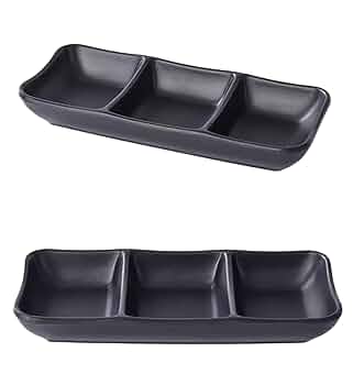 ハンドメイド 木製 二連薬味入れセット Amazon｜食器 仕切り皿 小皿