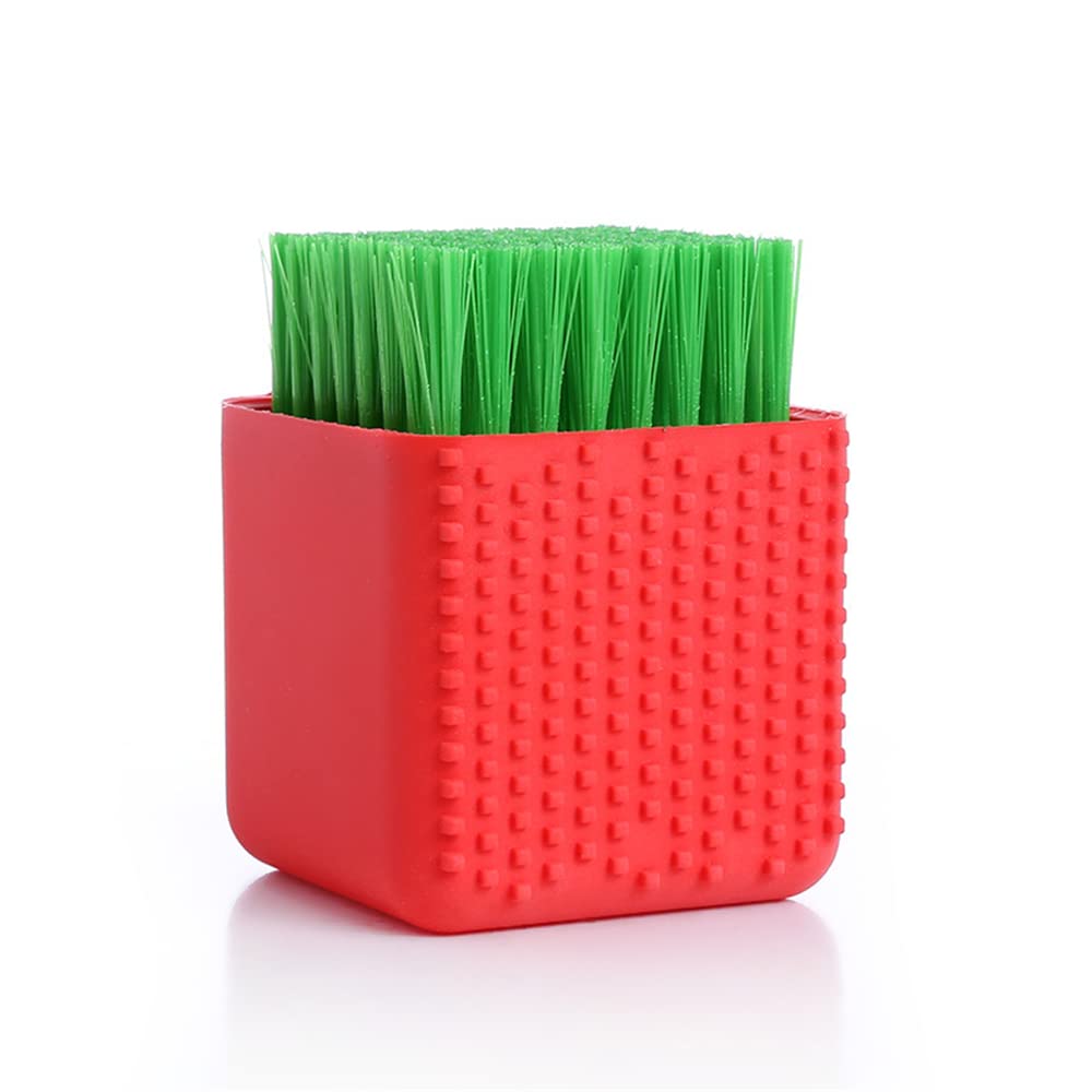 Silicone Laundry Brush, Soft Bristle Cleaning Brush,Multipurpose Scrubbing Brush (Red)