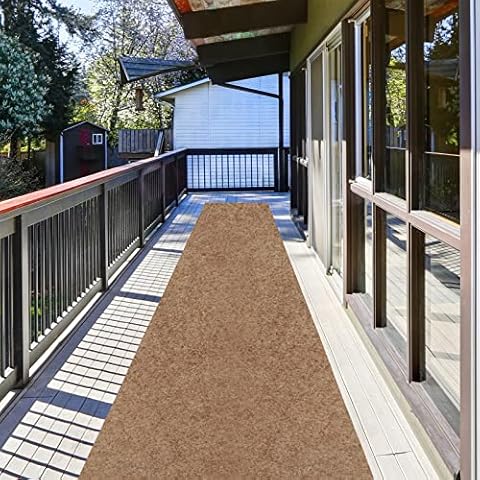 ZGR Runner Rug 2 ft x 6 ft Carpet Runners, Indoor/Outdoor Hallway Kitchen Entryway Bedroom Area Rugs with Natural Non-Slip Rubber Backing, Garage mat, Sand, Custom Cover