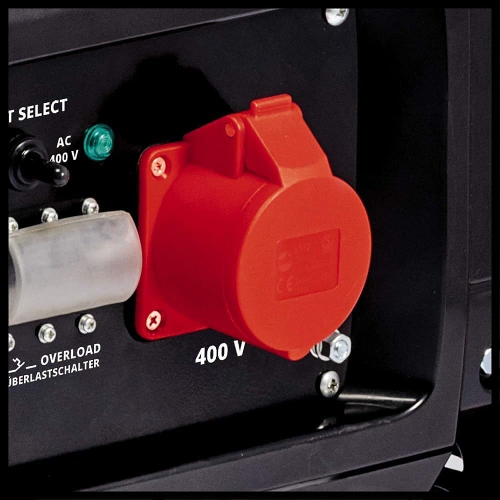 Einhell Generador eléctrico (gasolina) TC-PG 55/E5 (máx. 3600 W, motor de 4 tiempo robusto y de bajas emisiones, tomas 2 x 230V + 1 x 400V, 25 L tanque, AVR/fusible de bajo nivel de aceite)