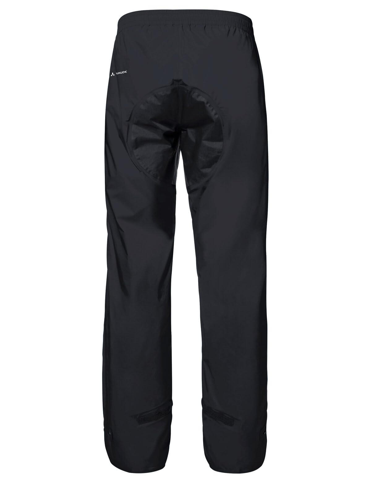 VAUDE Spodnie przeciwdeszczowe męskie Drop Pants LI, wodoodporne spodnie outdoorowe na rower, lekkie spodnie wierzchnie, oddychające spodnie rowerowe, czarne, szybko się zakładają