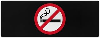 No Smoking Desk Mat Gaming Mouse Pad Accessories Non-Slip 30x80cm | Fashion Protector for Writing Gaming Laptop Office Home Decor
