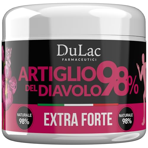Dulac – Artiglio del Diavolo 98%, 500 ml, Gel per Massaggio Muscolare e Articolare, Effetto Rinfrescante, Artiglio del Diavolo Extra Forte, con Zenzero, Mentolo e Curcuma, Made in Italy