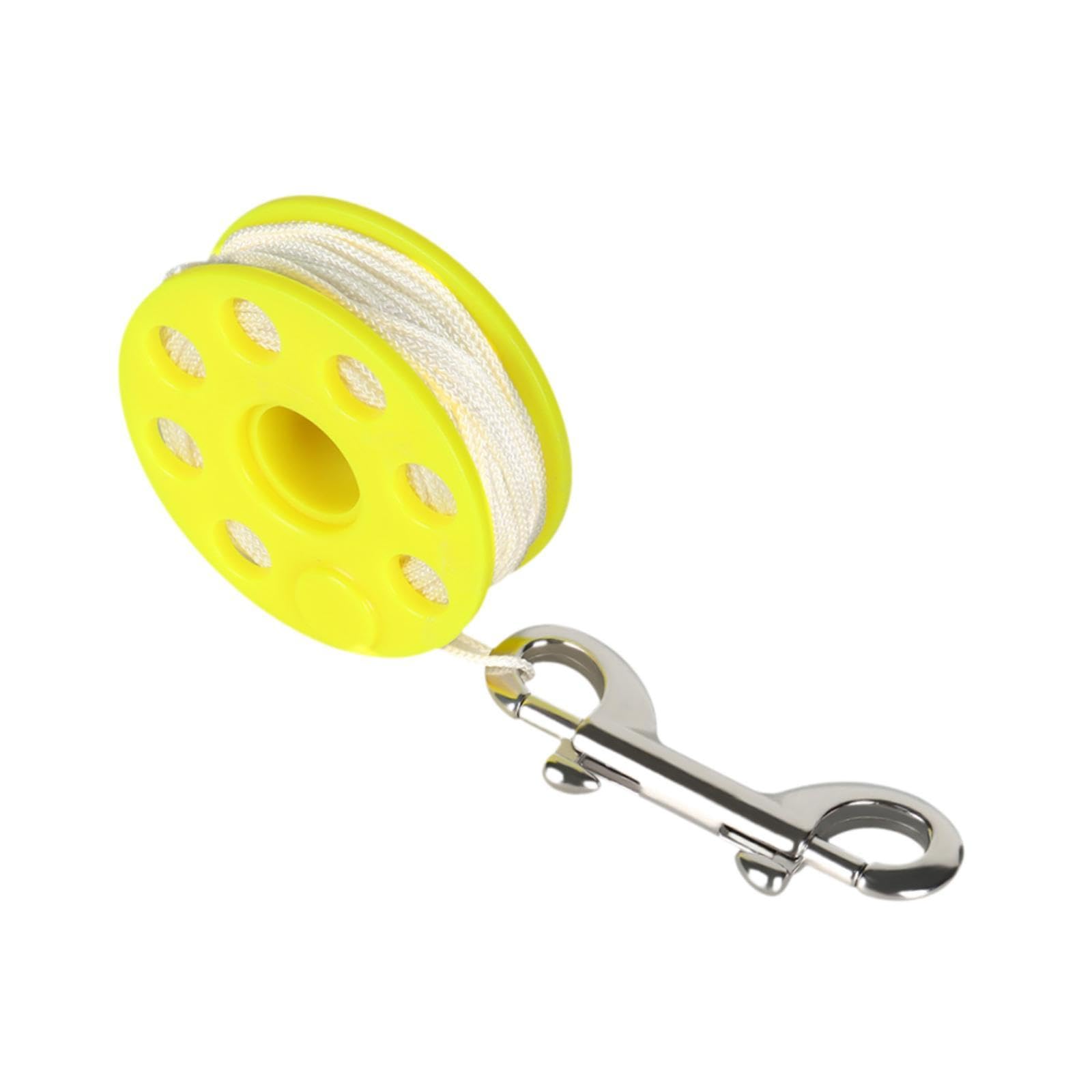 Mulinello da Immersione Compatto con Bobina a Moschettone a Doppio Bullone, Realizzato in Robusto Nylon per Un Controllo Affidabile della, Giallo