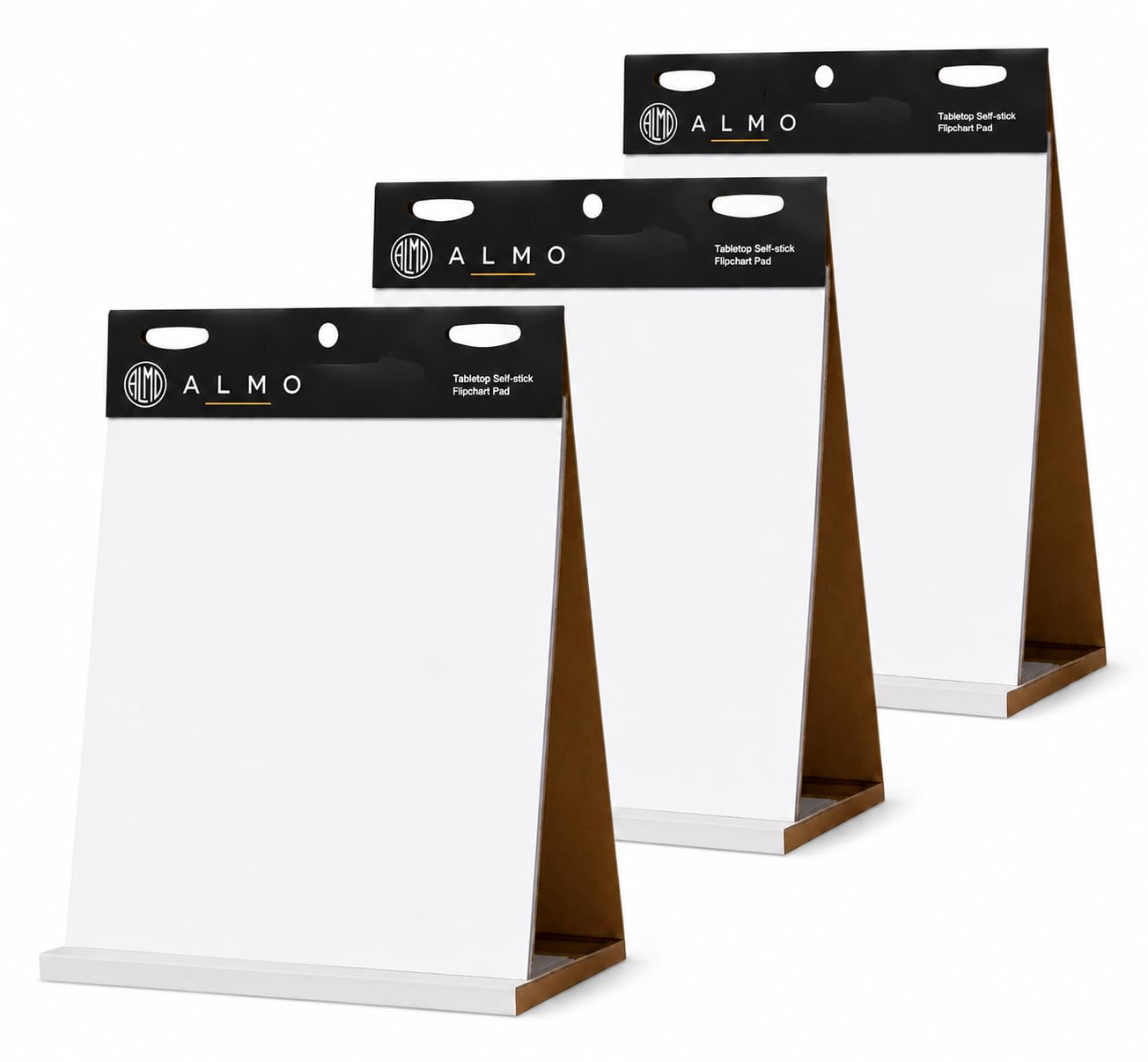ALMO Tabletop Self-Stick Flipchart Pad – 20 Sheets, 70gsm, 50 x 58.5cm – Portable Flip Chart Easel Pad for Meetings, Presentations, Teaching, Brainstorming & Office Use – White (3)