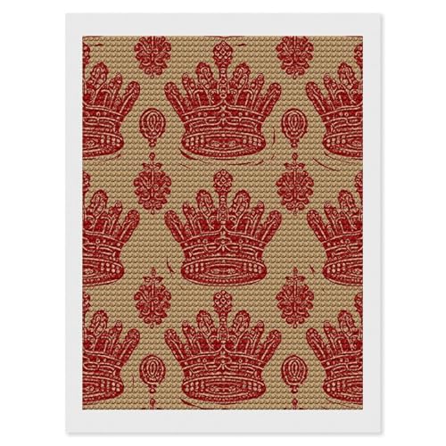 Peinture diamant 5D Couronne Rouge pour sublimer votre salon