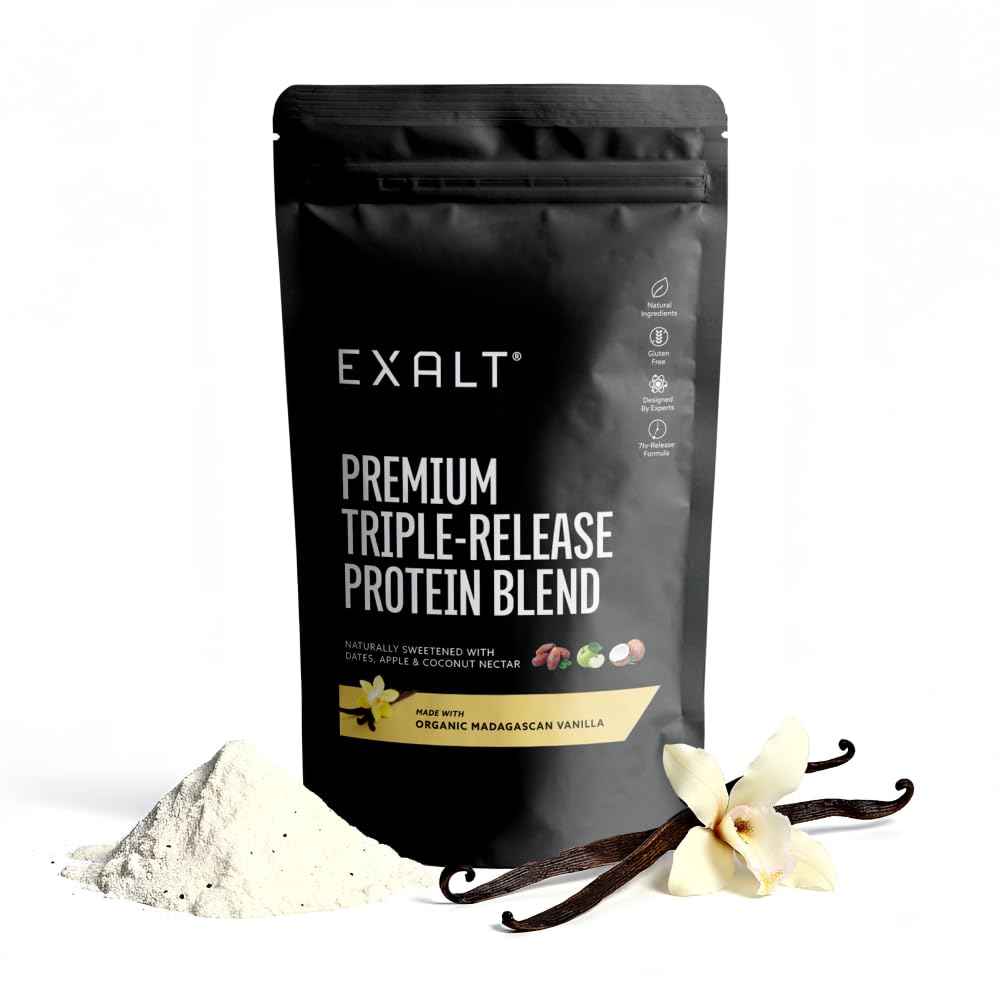 Nutrition - Whey Protein Powder - Madagascan Vanilla - 500g - Premium Grass Fed Whey - Micellar Casein & Free Range Egg White - 7hr Triple-Release Blend - Naturally Sweetened with Dates